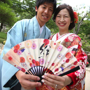 扇子型結婚証明書「紫音(しおん)」