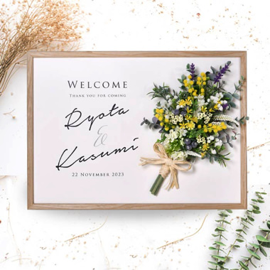 ウェルカムボードブーケ（イエロー）