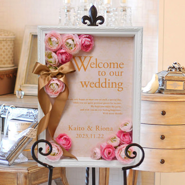 ウェルカムボードmomoソフトピンク