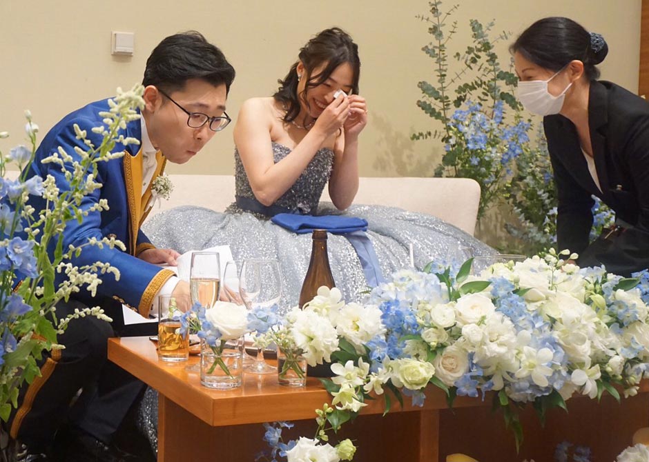 式場のスタッフさんもしっかりとマスク着用で対策