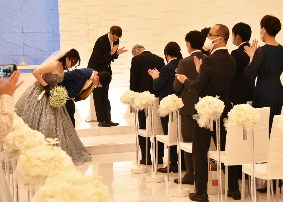 チャペルではゲストはマスク着用