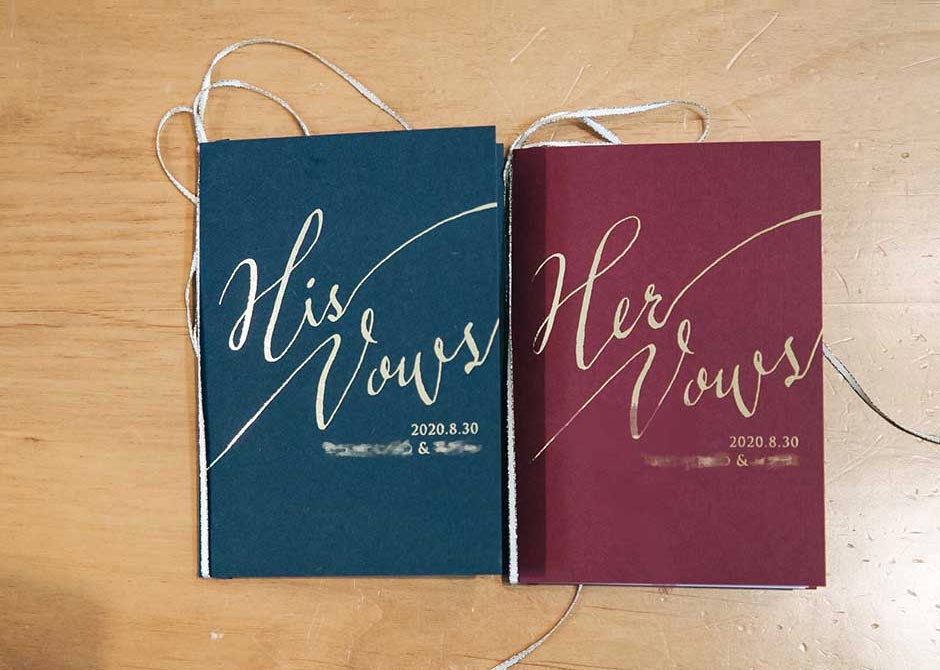 リボンをカスタムDIYしたvow books