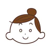 笑顔の女性イラスト