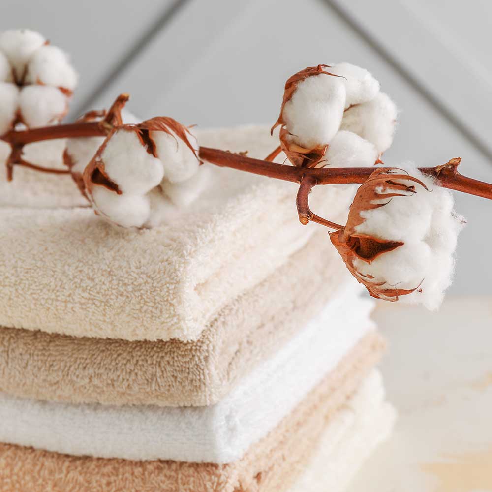 オーガニックコットンのタオル