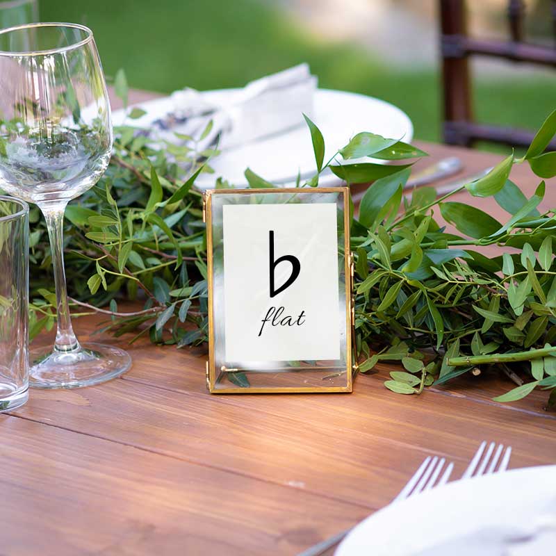 テーブルナンバーを音楽記号に