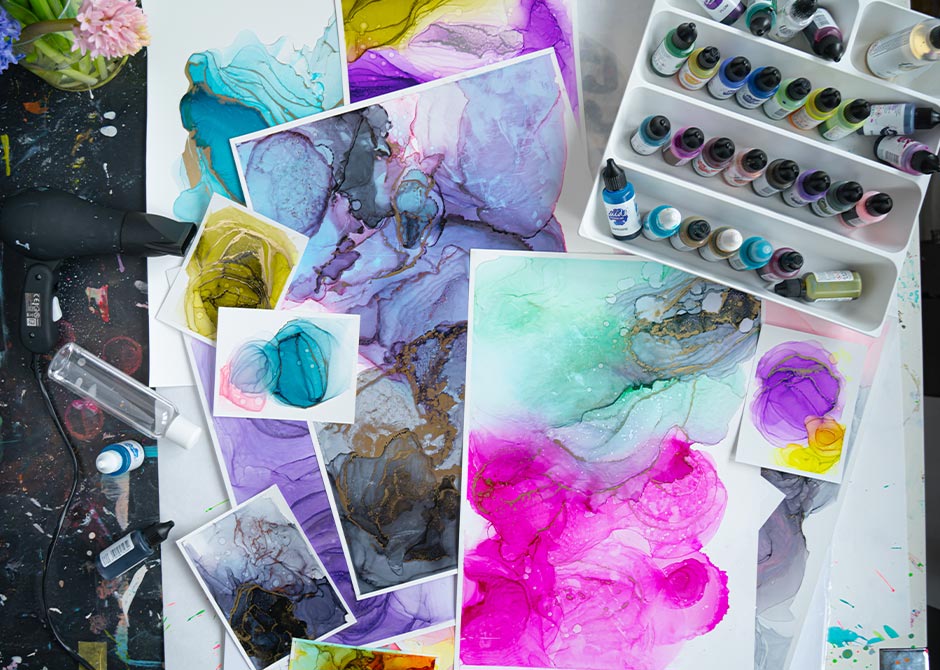 アルコールインクアートを作るのに必要な道具