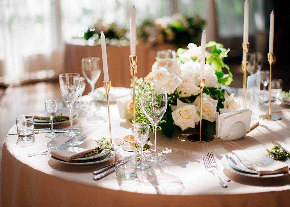 結婚式のおしゃれなゲストテーブル
