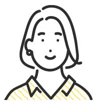 微笑むボブカットの女性イラスト