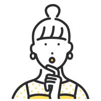 考える女性のイラスト