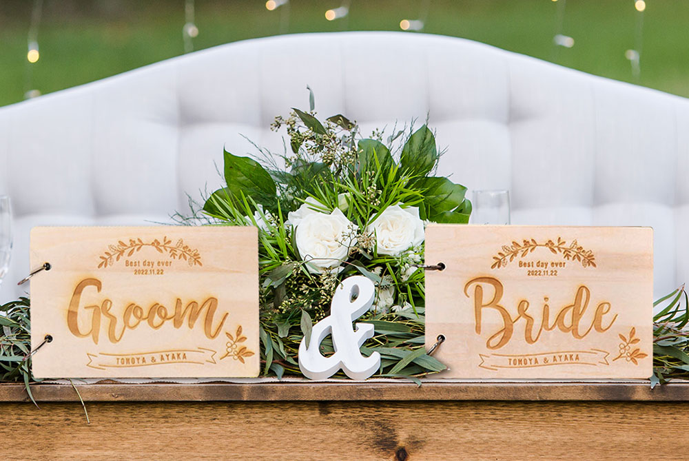 高砂サインとしてGroomBrideサインを活用するアイデア