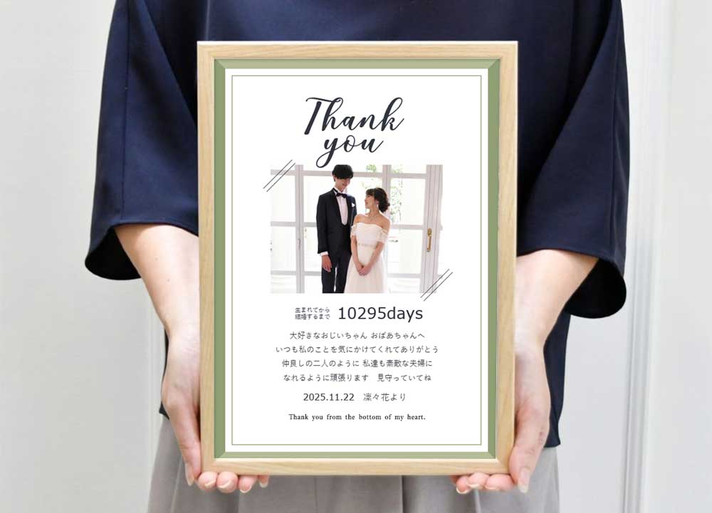 祖父母用感謝状を無料テンプレートを使ってDIYする