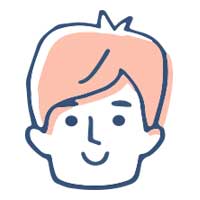 笑顔の男性イラスト