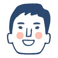 笑顔の男性イラスト