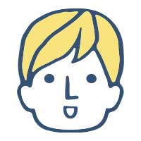 笑顔の男性イラスト