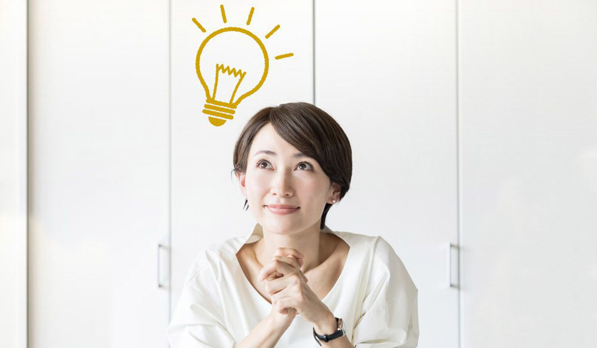 ひらめいた女性