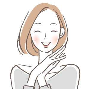 笑顔の女性のイラスト