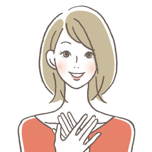 笑顔の女性のイラスト