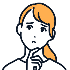 悩んでいる女性イラスト