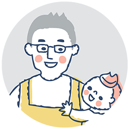 パパと赤ちゃんのイラスト