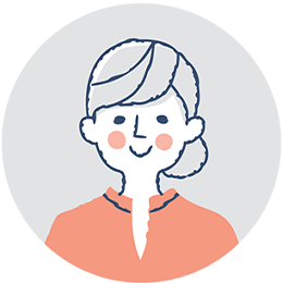 笑顔の女性のイラスト