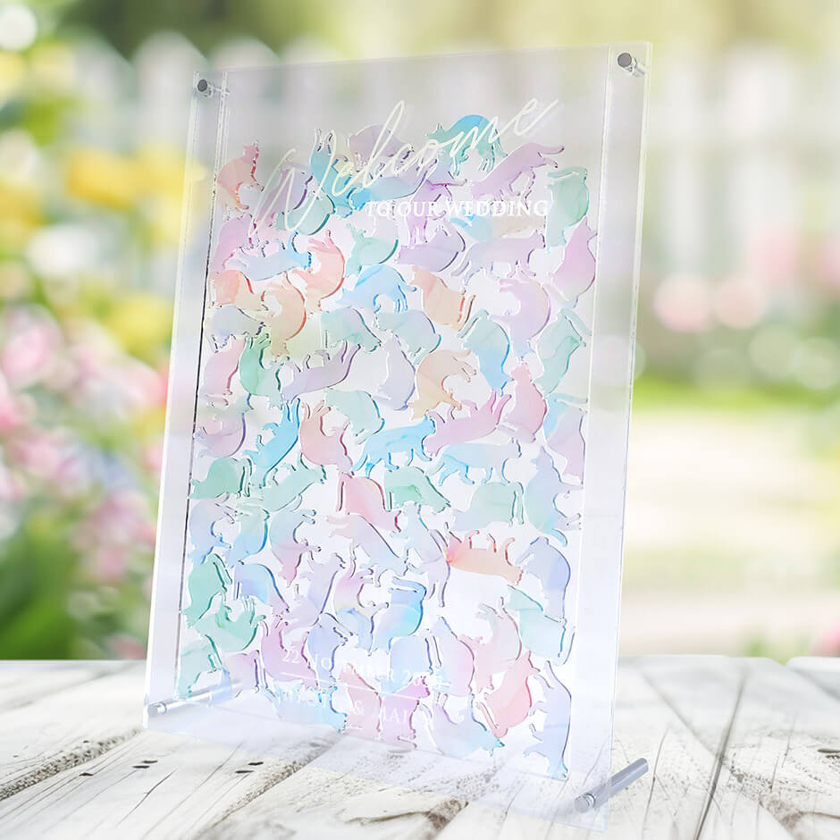 猫モチーフのゲスト参加型結婚証明書ウェディングドロップス