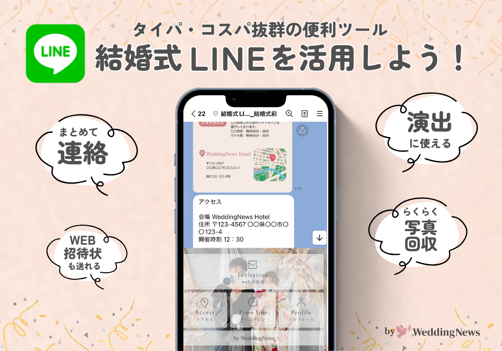 タイパ・コスパ抜群の便利ツール結婚式LINE