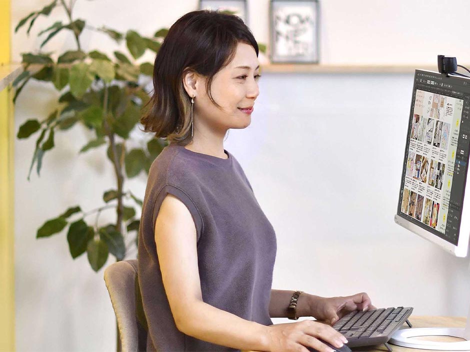 ファルベのデザイン部門の女性スタッフ