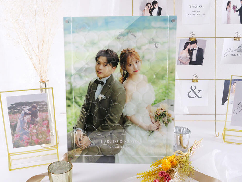 写真入りアクリルウェディングドロップス