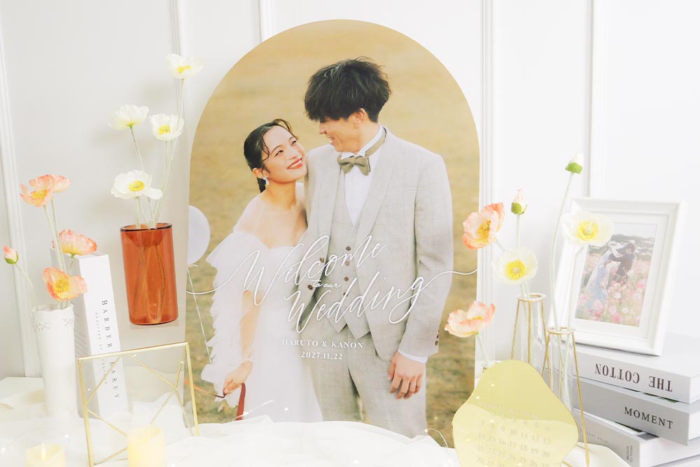 受付には絶対コレ！写真入りウェルカムボードを選べば間違いなし！