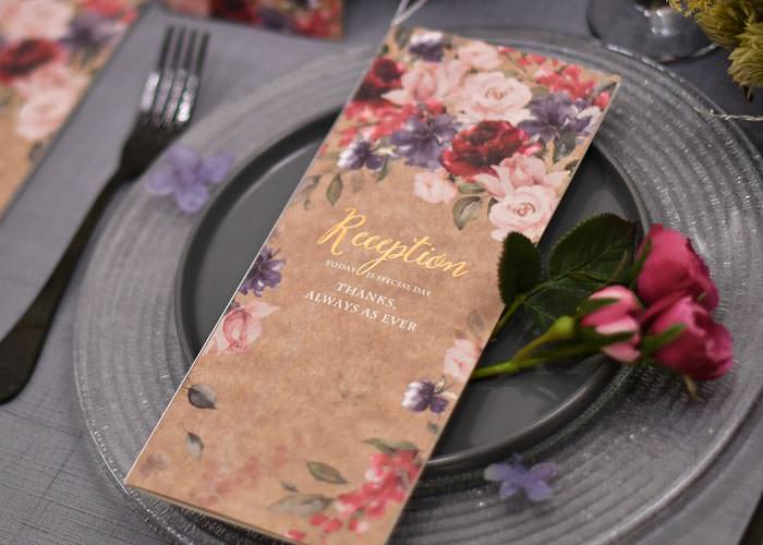 席次表「ローズ・マダー」完成品オーダー（入力印刷込）