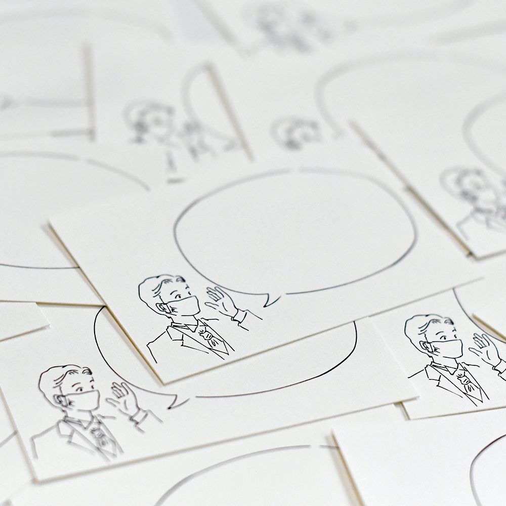 コロナ感染症対策取組宣言に使える メッセージカード Groom マスク 10枚 結婚式アイテムの通販 ファルベ 公式