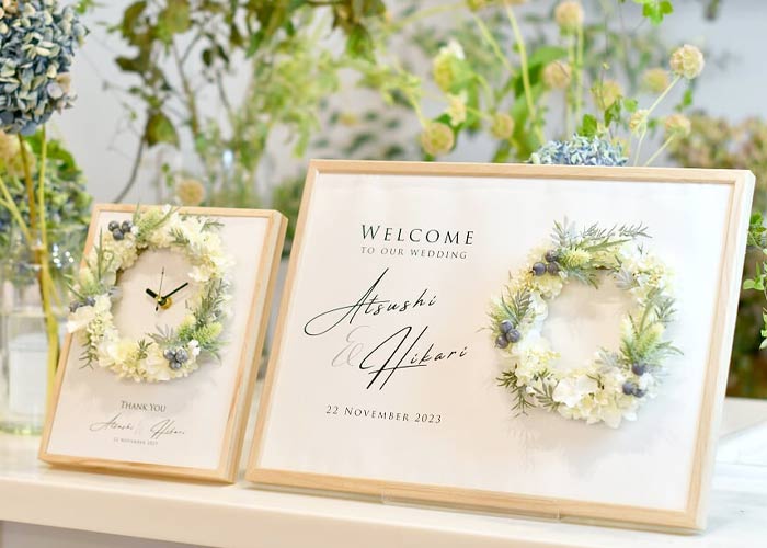 内祝い ウェルカムボード 両親プレゼントお揃い3点セット ブランリース リボンゴム付 結婚式 ご両親へのプレゼント 両親贈呈品 ウェルカムボード 最新情報 Greenzonwheelz Com