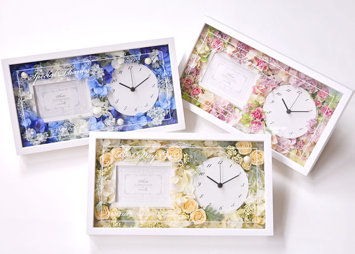 新しい家族の記念に 花時計フォトフレーム付き 3点 両親贈呈品 結婚式アイテムの通販 ファルベ 公式