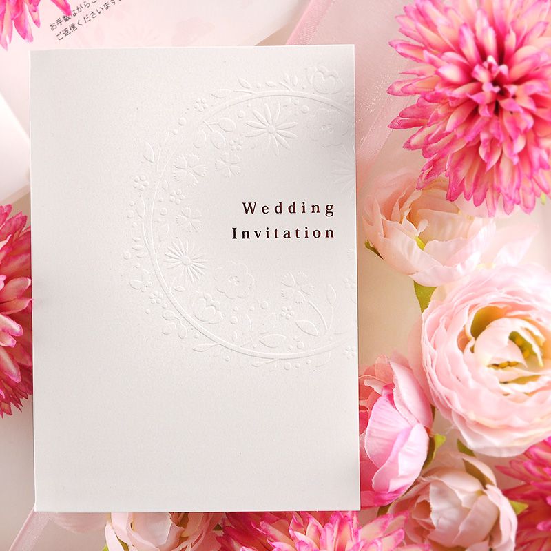 春の結婚式招待状華毬