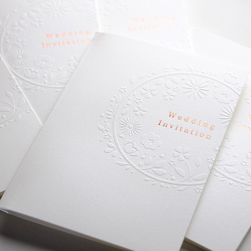 春の結婚式招待状華毬