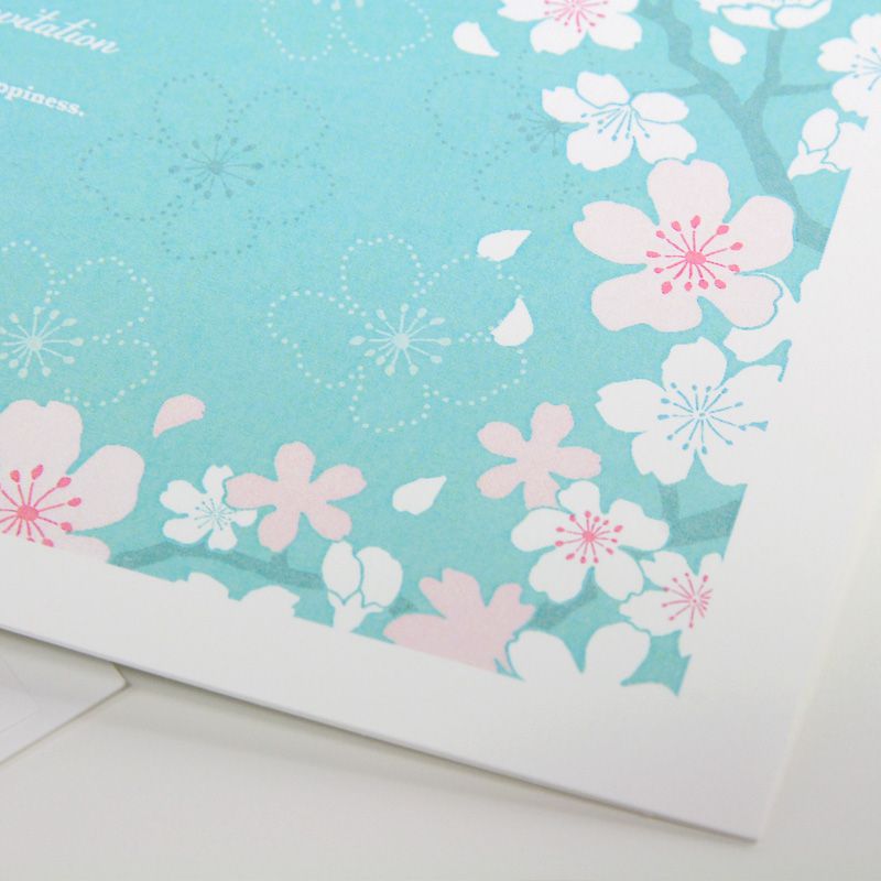 春の結婚式招待状かのん桜