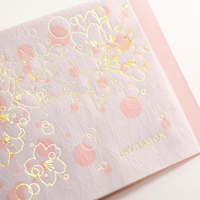 春の結婚式招待状ミニョン