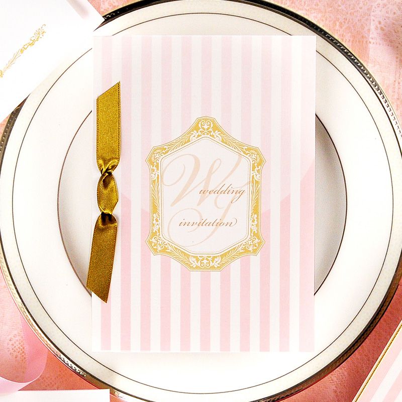 春の結婚式招待状マローネ