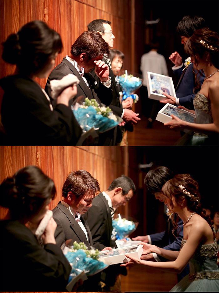 ご両親ギフト 贈呈シーン