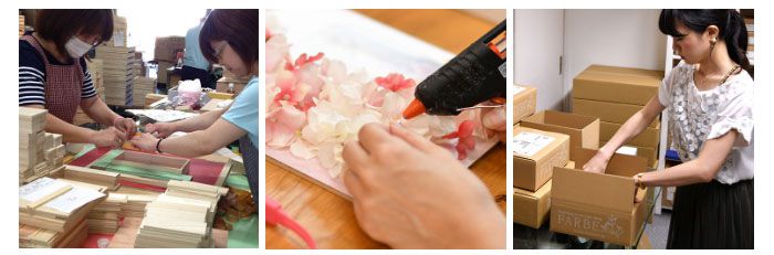 花時計制作過程