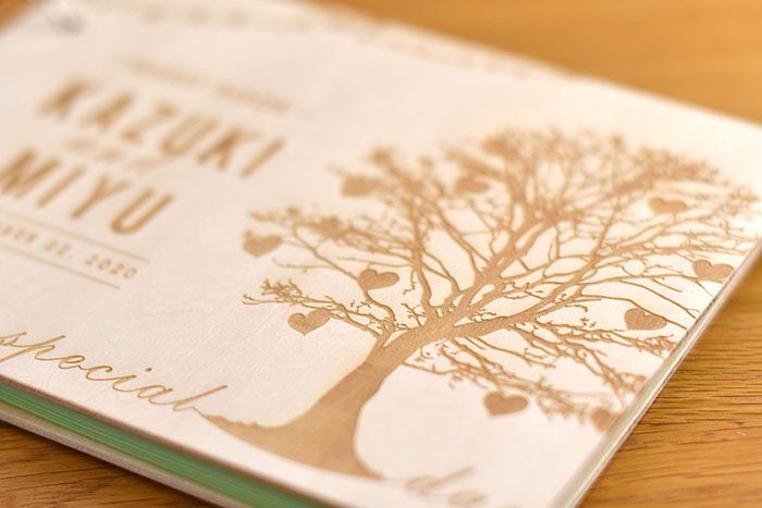 木ゲストブック木芳名帳