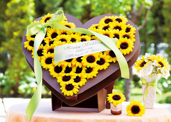 ひまわりのウェルカムオブジェ兼プチギフト