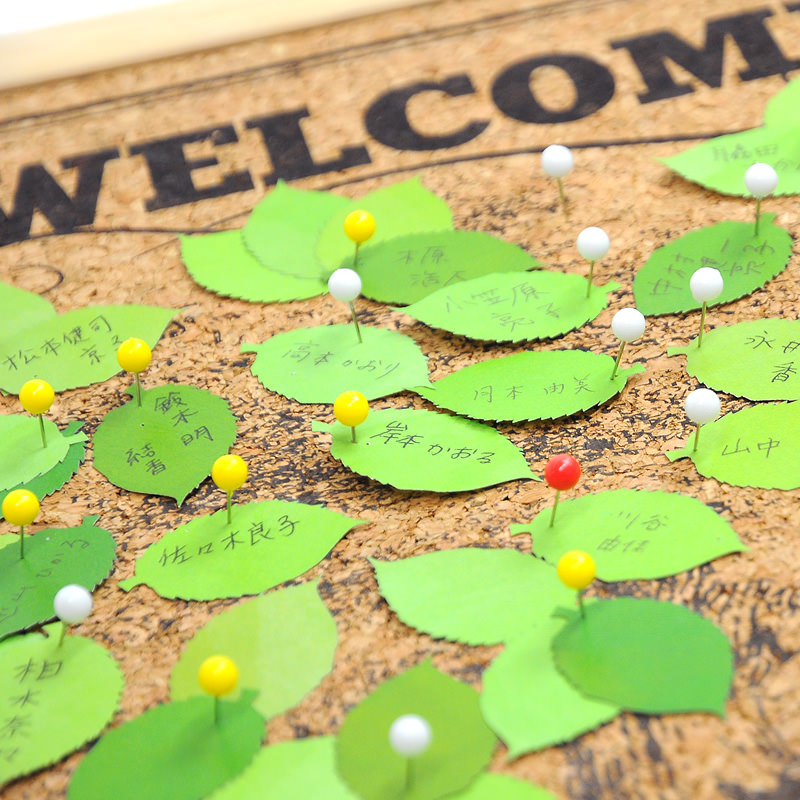 ランダムにピンされた感じがかわいい