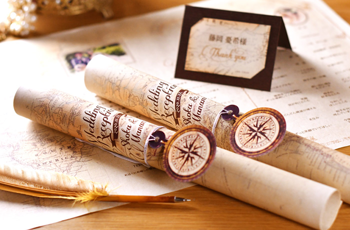 アンティークな世界地図席次表!