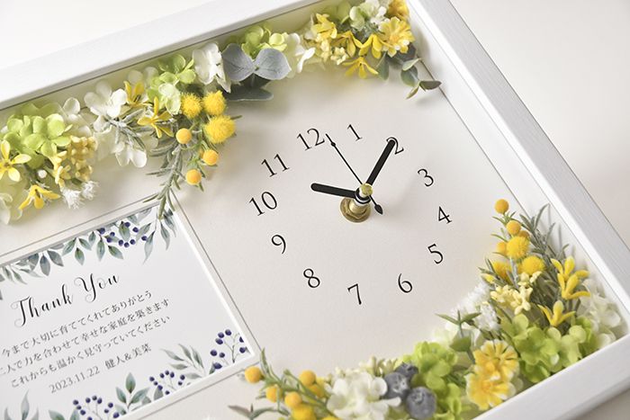 メッセージ付き花時計「カレン」