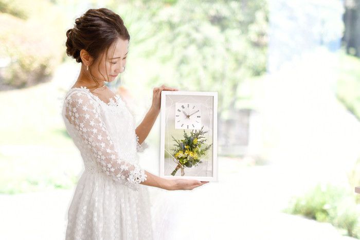 フラワークリアクロック