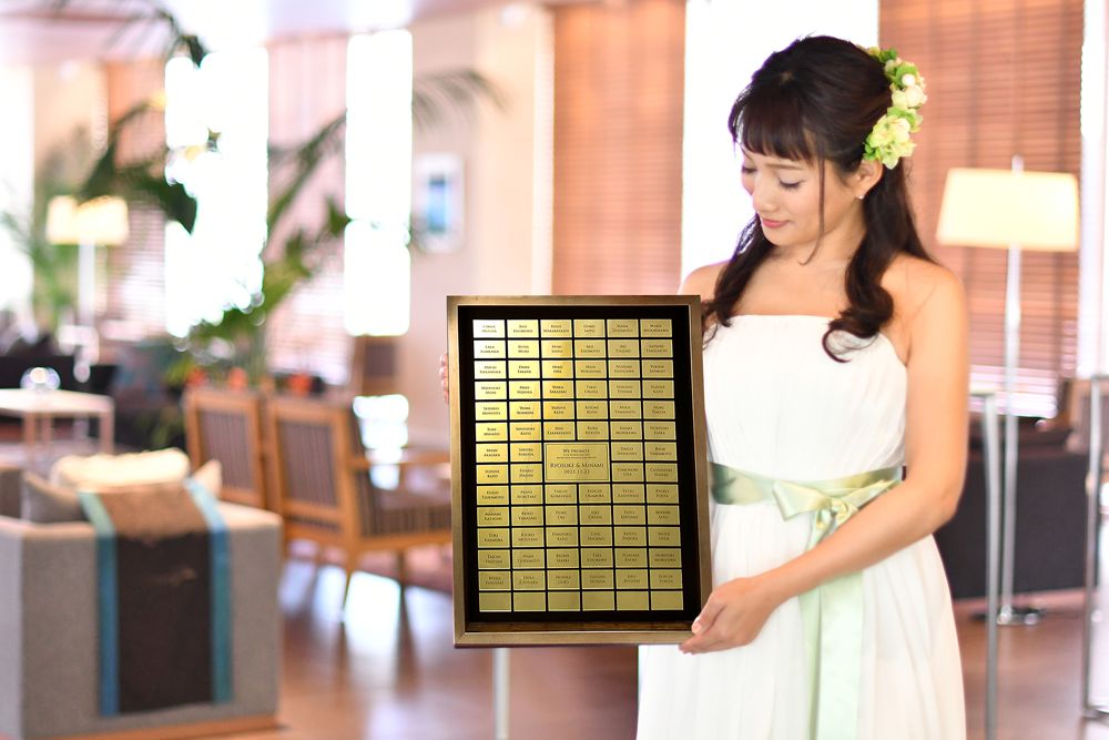 ＜ゲスト参加型＞アクリルゴールド結婚証明書