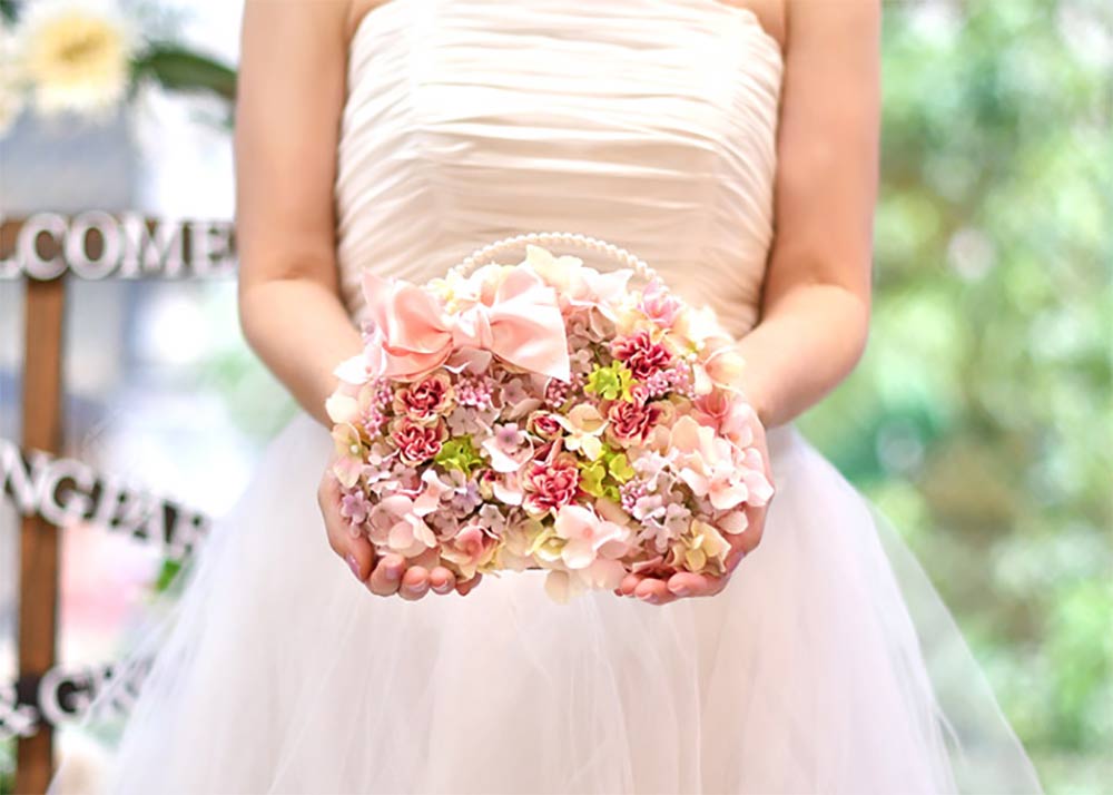 花嫁の手紙/木製レーザー刻印「バッグブーケ」