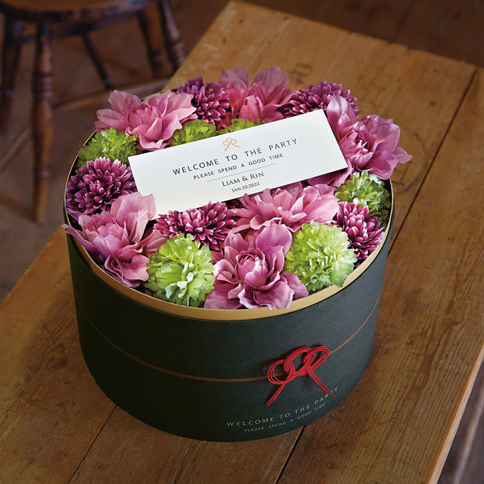 和モダンなお花のウェルカムプチギフト