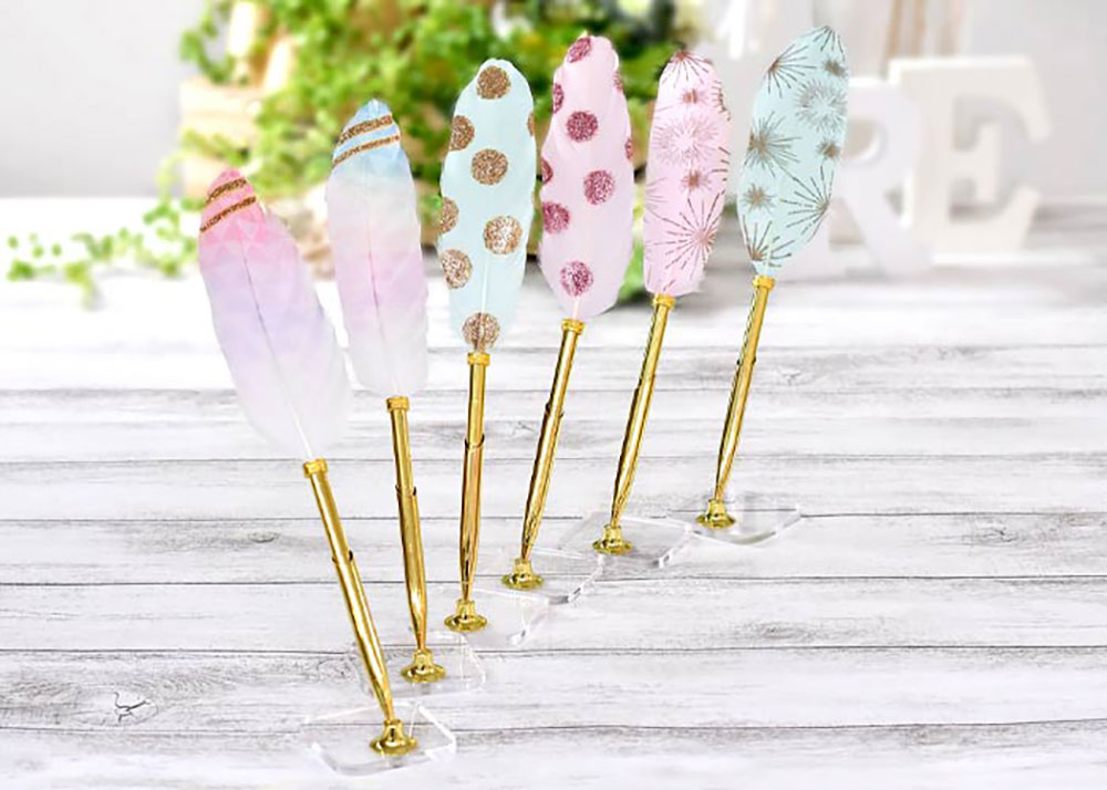 羽根ボールペン受付セット(2本セット)